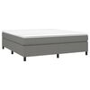 vidaXL Bed Frame Dark Gray Fabric (100% polyester), plywood, engineered wood
