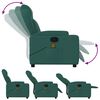 vidaXL Massage Recliner Chair Dark Green Polyester, Metal, Plywood Medium
