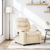 vidaXL Massage Recliner Chair Cream Fabric (100% polyester), metal, plywood