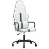 vidaXL Gaming Chair White and Black Faux Leather, Metal, Plywood