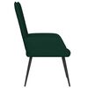 vidaXL Relaxing Chair Dark Green Velvet, Steel Medium Ergonomic