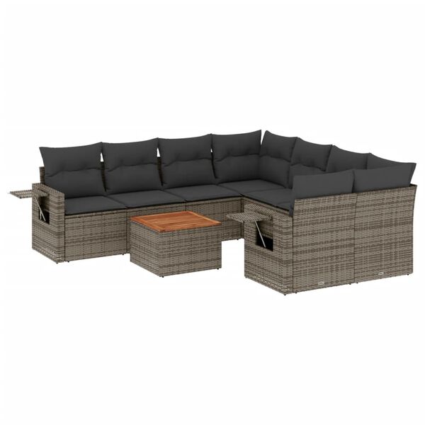 vidaXL Garden Sofa Set Grey
