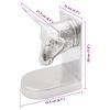 vidaXL Bookends 2 pcs Silver 8.46 x 6.10 x 7.87 in Aluminium