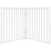 vidaXL Dog Gate Set of 2 White Fir wood 63.0 inches length Foldable