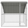 vidaXL Chicken Cage Silver 6.56 x 6.56 x 6.56 ft Galvanised Steel