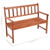 vidaXL Garden Bench Acacia Wood, Blue Cushion