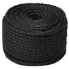 vidaXL Work Rope Black 0.39 " 328.1 ' Polypropylene