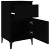 vidaXL Bedside Cabinet Black Engineered wood Bedside Cabinet Rectangle