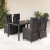 vidaXL Garden Dining Set Black