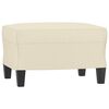 vidaXL Sofa Chair With Footstool Cream 75% PVC, 20% polyester, 5% cotton