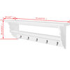 vidaXL Coat Rack White MDF Medium Coat Rack Rectangular Baroque