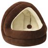 vidaXL Cat Bed Brown and Cream Fleece, PP cotton Small Cat Bed