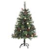 vidaXL Artificial Hinged Christmas Tree Green PVC Medium Foldable