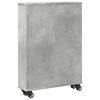 vidaXL Narrow Storage Trolley Concrete Grey Engineered Wood Narrow