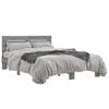 vidaXL Bed Frame Gray Sonoma Engineered Wood, Metal, Plywood Double