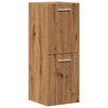vidaXL Bathroom Furniture Set Artisan Oak, White Engineered wood, Ceramic