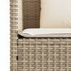 vidaXL Garden Bench Beige PE Rattan 44.5 in wide Garden Bench