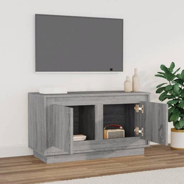 vidaXL TV Cabinet Grey sonoma Engineered wood Standard TV Cabinet