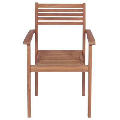 vidaXL Patio Chairs 4 pcs with Anthracite Cushions Solid Teak Wood