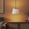 vidaXL Ceiling Lamp Shade White Wicker, Iron Medium Decorative Inlays