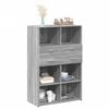 vidaXL Highboard Grey Sonoma Engineered Wood 31.5 x 16.7 x 48.8 in