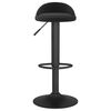 vidaXL Bar Stool Black Velvet Adjustable Swivel Round Industrial