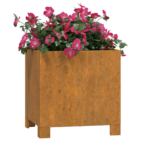 vidaXL Planter Rusty Corten Steel Medium Decorative Inlays Planter