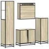 vidaXL Bathroom Furniture Set Sonoma oak Engineered wood, metal Medium