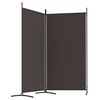 vidaXL 2-Panel Room Divider Brown 68.9"x70.9" Fabric
