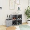 vidaXL Hall Shoe Cabinet Concrete Grey Engineered Wood Medium Cabinet