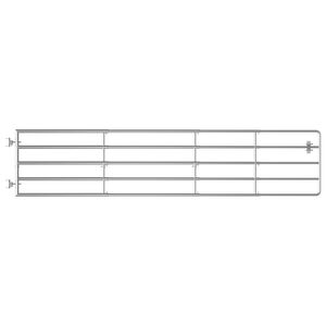 vidaXL 5 Bar Field Gate Steel (59.1"-157.5")x35.4" Silver