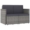 vidaXL Patio Sofa Grey and dark grey