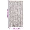 vidaXL Fly Curtain Taupe and White 39.4x90.6" Chenille