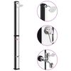 vidaXL Solar Shower Black and silver ABS Large UV-resistant materials