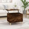vidaXL Coffee Table Smoked oak Engineered wood, solid eucalyptus wood