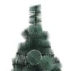 vidaXL Artificial Christmas Tree Green with white tips PET, Steel 59.1 in