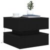 vidaXL Coffee Table Black Oak Engineered Wood 19.7x19.7x15.7 in