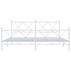 vidaXL Bed Frame White Steel Full Rectangular Traditional