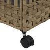 vidaXL Laundry Basket with Wheels 26.0x13.8x23.6" Rattan