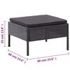 vidaXL Garden Lounge Set Black PE (polyethylene) rattan, powder-coated steel