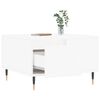 vidaXL Coffee Table White Engineered Wood, Metal Medium Coffee Table
