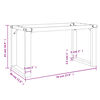 vidaXL Coffee Table Legs O-Frame 27.6"x11.8"x16.9" Steel