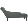 vidaXL Chaise Lounge Dark grey Fabric, plywood, plastic Medium Durable