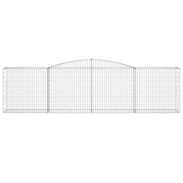 vidaXL Gabion Basket Set of 10 Silver Galvanized iron Large Durable