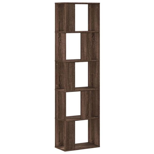 vidaXL Bookcase Brown oak Engineered wood Large Bookcase Rectangular