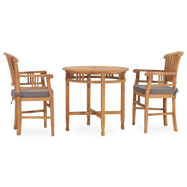 vidaXL Patio Dining Set Set of 2 Dark gray