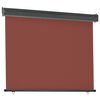 vidaXL Balcony Side Awning Brown Polyester, Aluminum, Steel 49.2 x 98.4 in