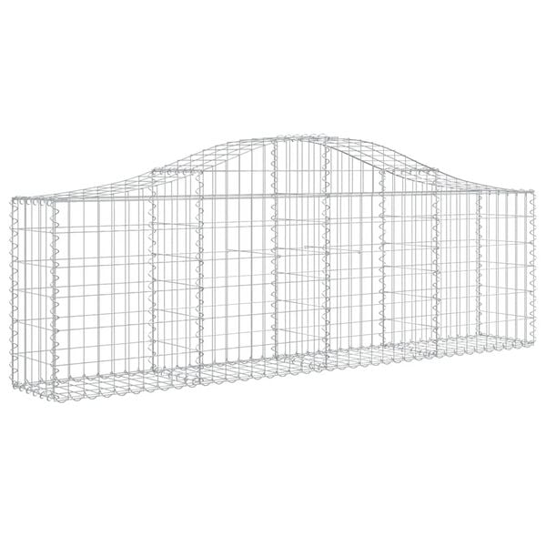 vidaXL Gabion Basket Set of 3 Silver Galvanized Iron