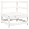 vidaXL Garden Sofa Set White Solid pine wood, Plywood Modular
