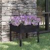 vidaXL Garden Planter Black Solid pinewood 27.6x27.6x27.6 in Durable